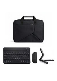 Resim Microcase Huawei Matepad 11.5 2025 Macbook Uyumlu Laptop Çantası 2 Bölmeli + Bluetooth Klavye+mouse+tablet Standı Siyah Al5568 