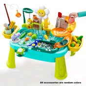 Resim Bebekler için Duyusal Su Masası 1-3 – Elektrikli Pompalı Açık Hava Su Oyunu, Yaz Öğrenimi ve Eğlence İçin Çoklu Aktivite Sıçrama Oyuncakları, Renkli Su Oyuncakları, Su Oyun Alanı, Eğlenceli Tasarım, Sağlam Yapı 