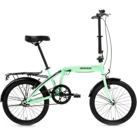 Resim Bisan Twin V Fren Vitessiz 20 Jant Katlanır Bisiklet Mint Yeşil Siyah 
