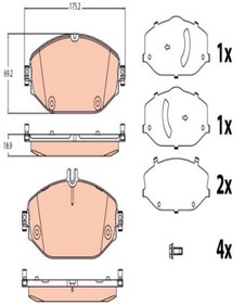 Resim TRW GDB2097 Fren Balatasi On (Mercedes Benz: W205-W213 ) A0084202820 (WH487872) 