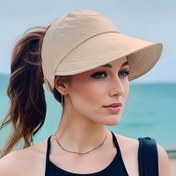 Resim Kadınlar için Geniş Kenarlı Güneş Şapkası - Hafif, Nefes Alabilir, Katlanabilir Polyester Yürüyüş, Balıkçılık ve Seyahat İçin Ayarlanabilir - Klasik Eğrili Brimli Yazlık Dış Mekan Şapka, Katlanabilir Güneş Şapkası, Yürüyüş İçin Temel Aksesuar, Çok Yönlü Moda Eşyası, Hafif Tasarım 
