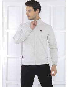 Resim Escetic Erkek Spor Slimfit, Dik Yaka, 4 Cepli, 4 Mevsim Kar Melan Kar Melanj 
