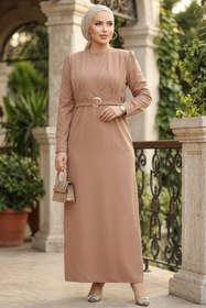 Resim Neva Style Bisküvi Tesettür Elbise 636BS 