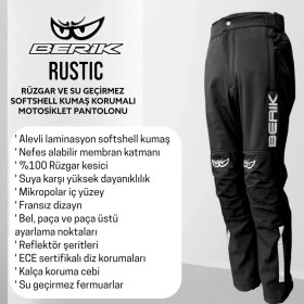 Resim Berik Rustic Soft Shell Korumalı Moturcu Pantolonu 