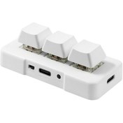 Resim Geeksen Mk321u 3 Tuşlu Mekanik Mini Klavye - Mavi Switch, Usb-c Bağlantı, Oyun Ve Ofis Kullanımı İçin Lazer 