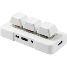 Resim Geeksen Mk321u 3 Tuşlu Mekanik Mini Klavye - Mavi Switch, Usb-c Bağlantı, Oyun Ve Ofis Kullanımı İçin Lazer 
