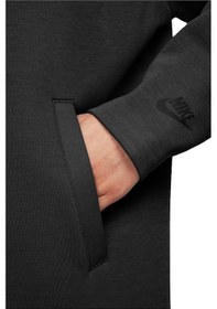 Resim Nike Sportswear Tech Fleece Womens Oversized Duster Jacket Oversize Kadın Uzun Ceket Siyah 