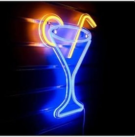 Resim Kokteyl Neon Tabela Neon Yazı Dekoratif Aydınlatma Ve Gece Lambası, kokta12 