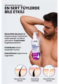 Resim Glow Whıte Tüy Dökücü Krem Tüy Oluşumunu Geciktirici Etkili 