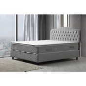 Resim Minar Vassi Baza+Başlık+Miray Gizli Pedli Yatak Gri 160X200 