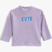 Resim Kız Bebek Cute Baskılı Uzun Kollu Tişört 
