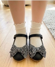 Resim Surpie Shoes Kız Çocuk Ortopedik Pullu Fiyonk Detaylı Babet, Çocuk Ortopedik Babet 