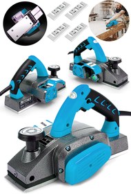 Resim STEİNER Alman Titan 4200 Watt Bakır Sargılı Metal Şanzuman Çift Bıçaklı Planya Rende Makinesi + 4 Bıçak 
