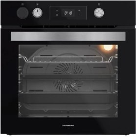 Resim Silverline BO65P4B01 Buhar Destekli + Airfryer Özellikli Siyah Cam Ankastre Fırın 