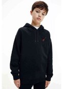 Resim Elektro Gitar Fender Stratocaster Baskılı Unisex Çocuk Sweat Siyah 