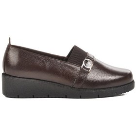 Resim Aspor Kahve Hakiki Deri Kadın Casual Ayakkabı Çok Renkli 