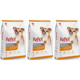 Resim Reflex Tavuk ve Pirinçli Küçük Irk Yetişkin Köpek Maması 3 x 3 KG 