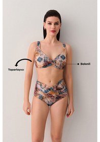 Resim Suwen Freya Önü Burgulu Bikini Üst Sb25570984984 Etnik Desenli 