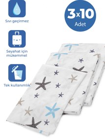 Resim Saule Hijyenik Kaymaz Tek Kullanımlık Klozet Kapak Örtüsü 30 Adet 