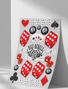 Resim Sticker Market Dice Rebeels, Zar Asileri Sticker Seti, Düz Yüzeyler Için A4 Boyutu Çıkartma Etiket Seti 