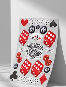 Resim Sticker Market Dice Rebeels, Zar Asileri Sticker Seti, Düz Yüzeyler Için A4 Boyutu Çıkartma Etiket Seti 