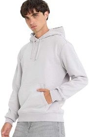 Resim DeFacto Regular Fit Kapüşonlu Kanguru Cepli İçi Yumuşak Tüylü Basic Düz Sweatshirt 