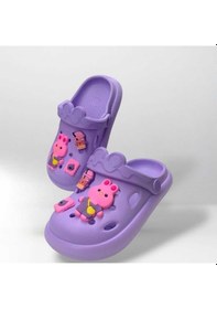 Resim Twingo Çocuk Cross Terlik Pembe Bahçe Terliği Plaj Sahil Banyo Terliği Mor 