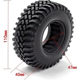 Resim Besthome1 Trx4 Scx10 90046-90047 İçin 4x Lastik Seti - Cc01 Uyumlu 