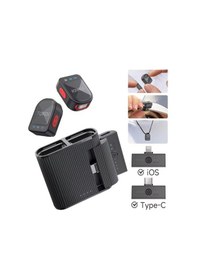 Resim Hadron H01 Lightning Ve Type-c Kablosuz Çiftli Yaka Mikrofon Seti 