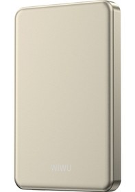 Resim Wiwu P15 Led Işık Göstergeli Ultra İnce Pd 20w Kablosuz Powerbank 5000mah 15w Titanyum-gold 