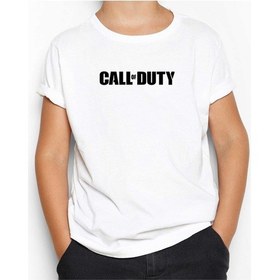 Resim Call Of Duty Black Text Beyaz Çocuk Tişört Beyaz 