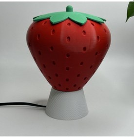 Resim Frulamp-tab Çilek Temalı Abajur Gece Lambası Masa Tipi Kırmızı - Beyaz 