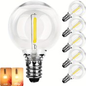 Resim 6/15/25 adet Kırılmaz G40 LED Dünya Ampulü, 2700K Sıcak Beyaz, E12 Vida Taban, 1W 5-7W Ampul Eşdeğeri, Enerji Verimli, Retro Tarzı Ampuller, Anında Açma, İç Mekan Kullanımı, 220-240V 
