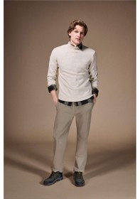 Resim Defacto Slim Fit Dar Kesim Balıkçı Yaka Basic Düz Triko Kazak R1127az25wnbg300 Bej 