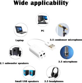 Resim Molix MX-2165 USB Ses Kartı 7.1 Channel USB Sound Adapter Kablolu Tip 