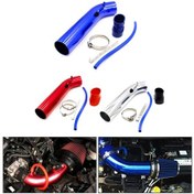 Resim Sones Evrensel Hava Girişleri Kısa Soğuk Yarış Alüminyum Hava Emme Borusu Hortumu, Koni Filtre Kiti Sistemi İle Gümüş 