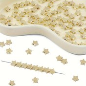 Resim 200 adet Altın Renkli Plastik Yıldız Boncuk 9.5mm, Büyük Serbest Boncuklar DIY Takı Yapımı, Bileklikler, Kolyeler, Küpeler, Saç Aksesuarları, Ayakkabı Dekoru, Giysi Süslemeleri, El Sanatları Malzemeleri 