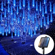 Resim Loiyz Güneş Enerjili Meteor Yağmuru Işıkları - Bahçe Dekorasyonu, IPX4 Yüksek Kalite, Düğün, Paskalya, Ramazan, Teras, Çatı İçin Güneş Panelli, Enerji Tasarruflu LED Işık Zinciri, Yıldızlı Gökyüzü Efekti, Dış Mekan Aydınlatması 