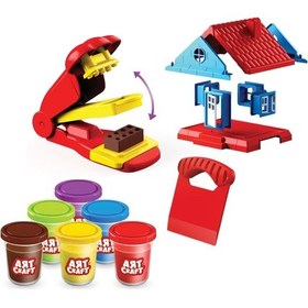 Resim Hamur Ev Seti 600 Gr. - Oyun Hamuru Seti - Hamur Setleri - Hamur Kalıpları - Ev Hamur Seti Renkli 