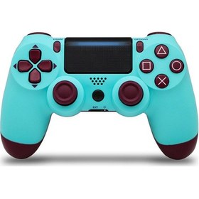Resim Yaozixa Ps4 Kablosuz Bluetooth Oyun Kolu - Işıklı, Dokunmatik Panel, 3.5mm Ses Girişi, Şarj Edilebilir - Yaban Mersini Mavisi 