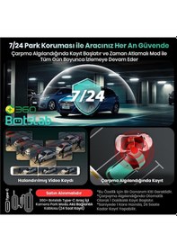 Resim 360+ Botslab G300h Pro Adas 3k Ön+Arka Wifi+Gps 150 Geniş Açı Gece Görüşlü Araç İçi Kamera Dash Cam Araç Kamerası+Wdr+lcd Ekran+G-Sensör+Sesli Kontrol 