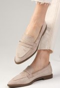 Resim Mio Gusto River Bej Renk Kadın Loafer Günlük Düz Ayakkabı 