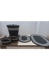 Resim Banyo Takımı Beşli Antrasit Antrasit 