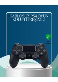 Resim Kablosuz Ps4 Oyun Kolu Çift Motor Titreşimli Uzun Bataryalı 