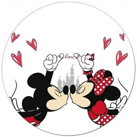 Resim Minnie Mickey Mouse 2'li Kumaş Supla Çok Renkli 