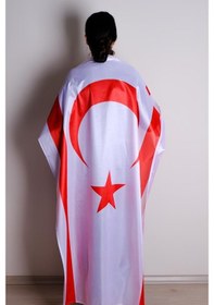 Resim Kıbrıs Milli Gönder Bayrağı Raşel Kumaş Dijital Baskı 100x150 cm 