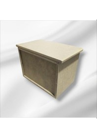 Resim Ahşap Boyanabilir 3 Çekmeceli Takı-aksesuar Organizer Kutu 