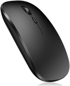 Resim Genel Markalar Bluetooth & Wireless Şarjlı Sessiz Tuşlu Kablosuz Mouse Siyah Modern Tek Ebat 