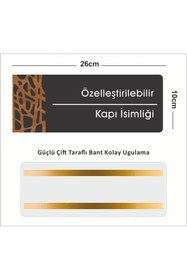 Resim zafrakreklam Ofis Departman Kapı İsimliği, Özelleştirilebilir 26X10Cm - SİYAH & ANTRASİT 