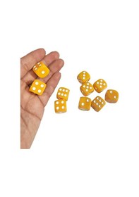 Resim Sarı Okey Zarı Renkli Masa Oyunları Zarı - 2 Adet 